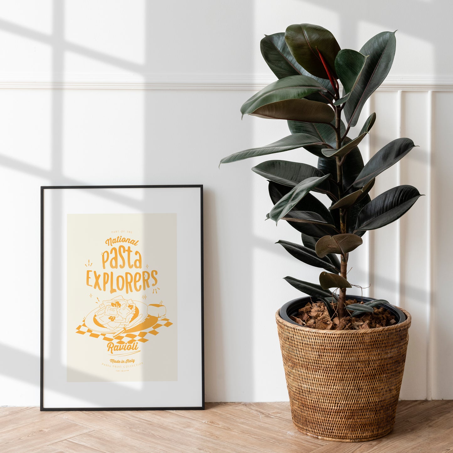 Retro Pasta Ravioli Poster | Italian Pasta Art Print