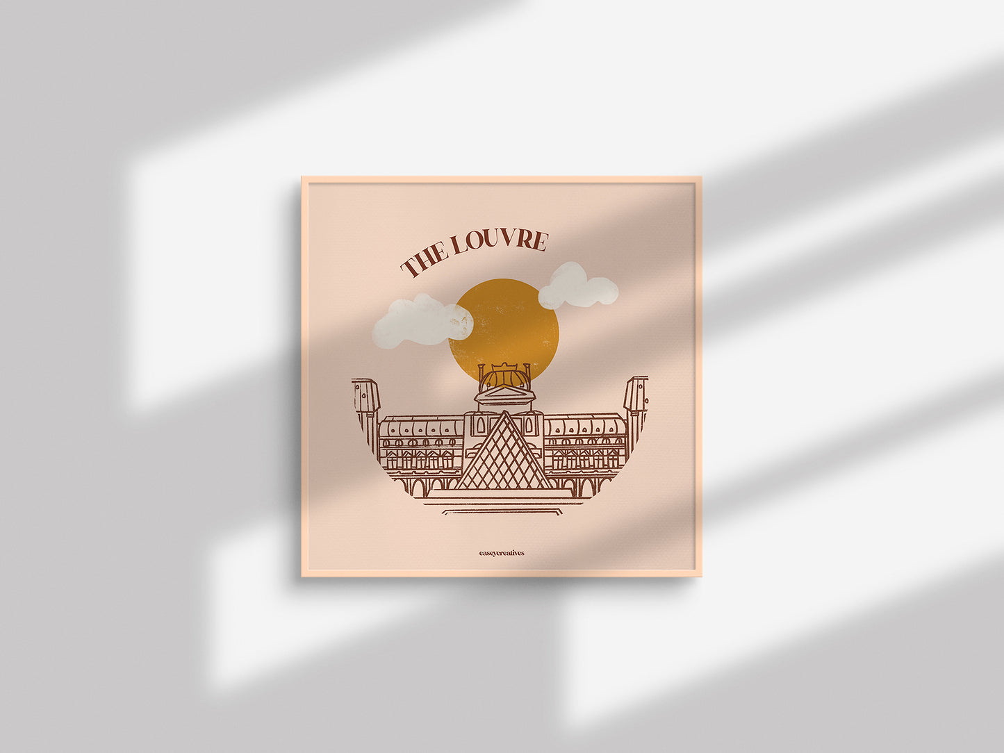 European Travel Line Art | The Lourve Poster