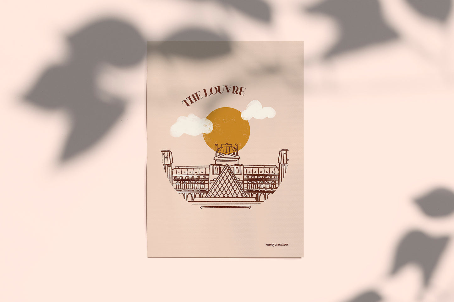 European Travel Line Art | The Lourve Poster