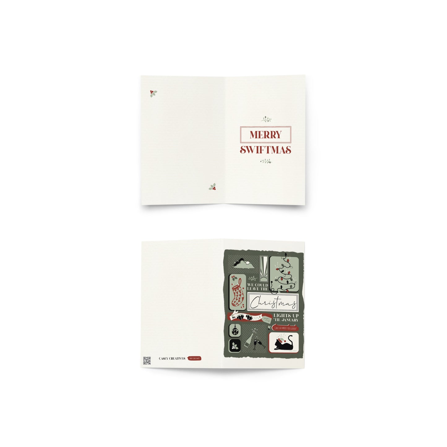 Illustrated Song Lyric Christmas Card | Lover