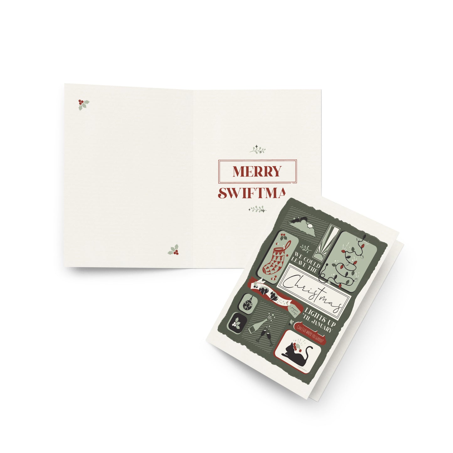 Illustrated Song Lyric Christmas Card | Lover