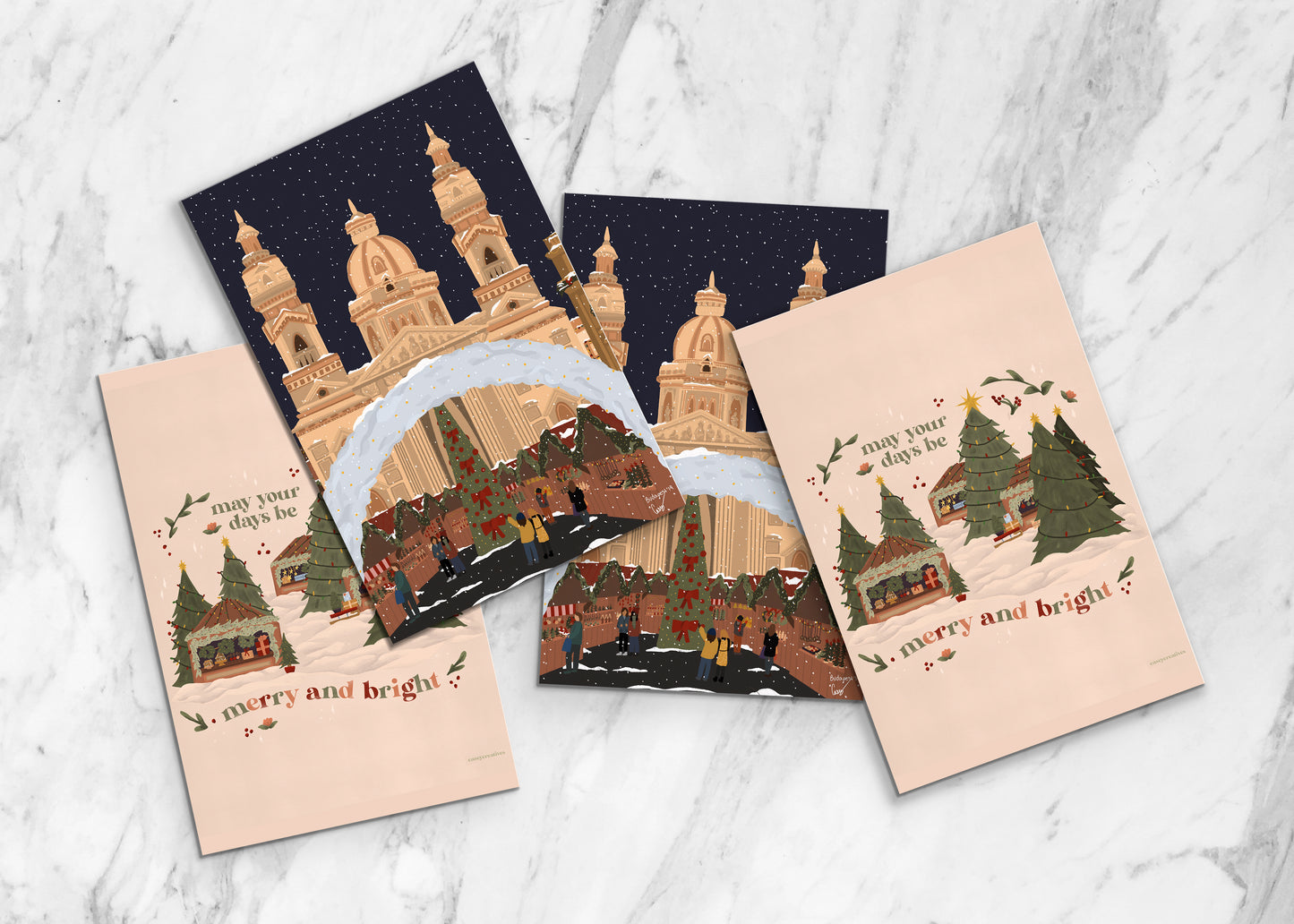 Christmas Card - European Christmas Market | Holiday Card