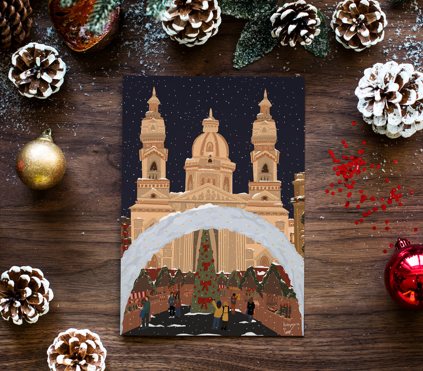 Christmas Card - European Christmas Market | Holiday Card