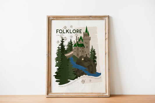 Castle Folklore Era Poster | Song Lyric Wall Decor | Taylor Swift Inspired Print | Castle Aesthetic