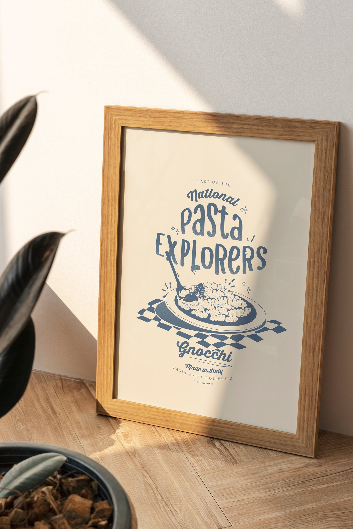 Retro Pasta Gnocchi Poster | Italian Pasta Art Print