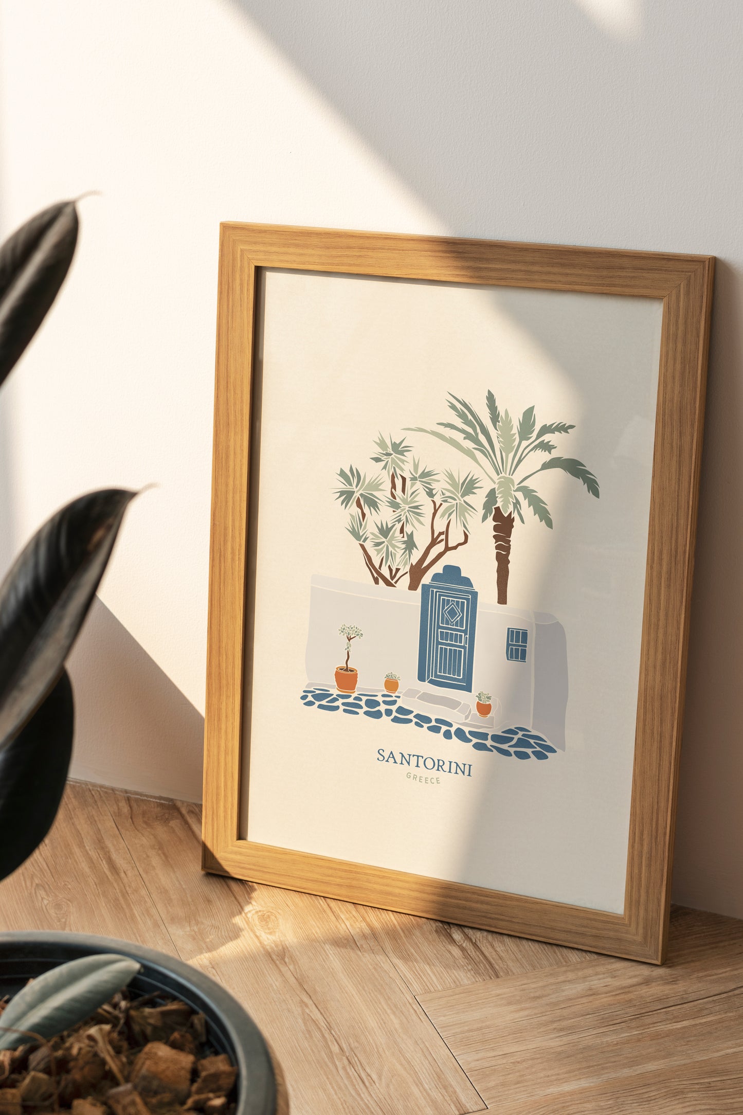 European Summer Travel Poster | Greece Travel Santorini Greece Art Print