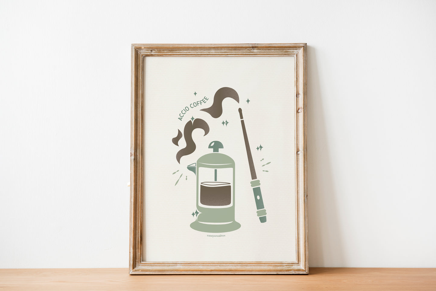 Wizard Sweets Art Print | Magical French Press Coffee Poster