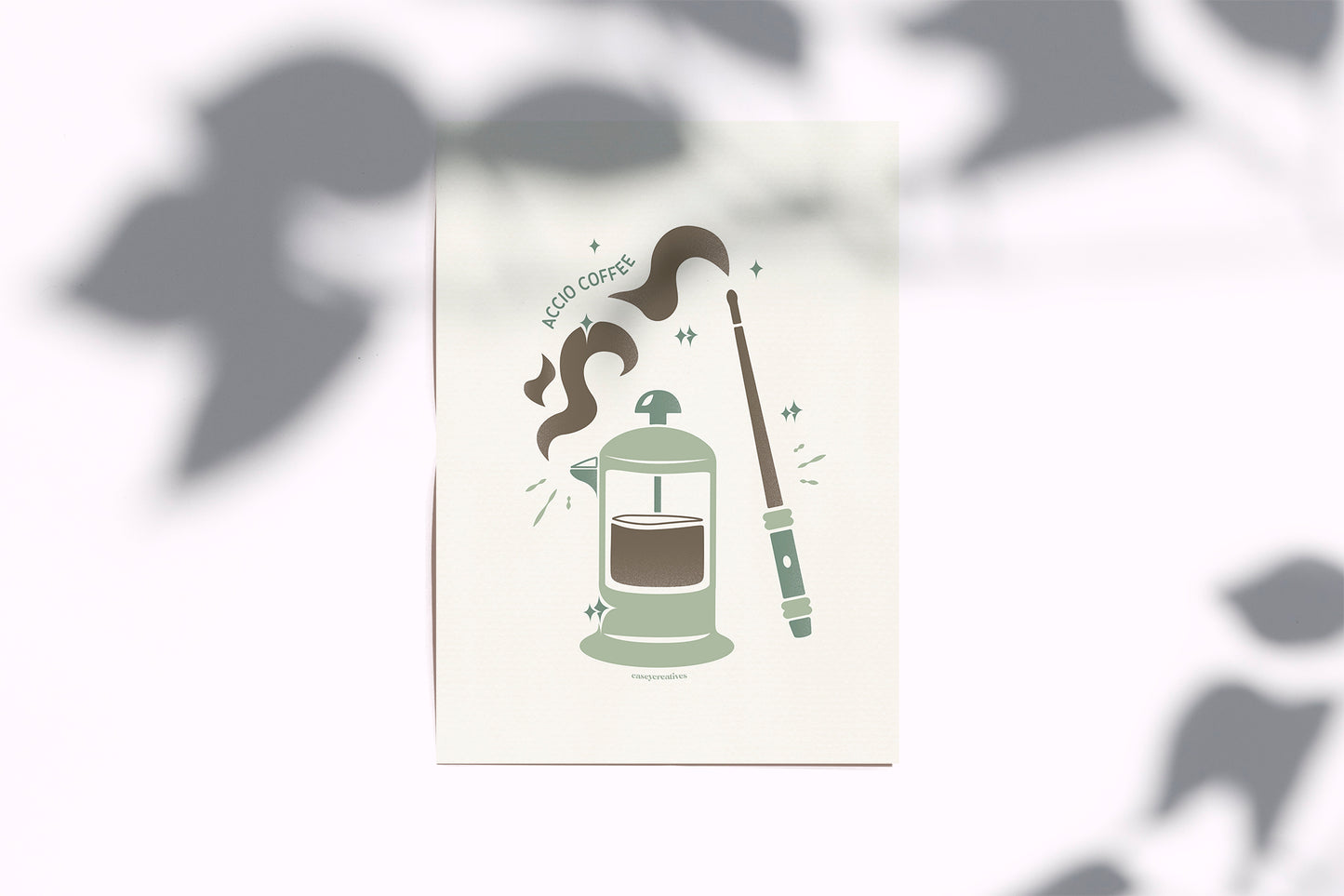 Wizard Sweets Art Print | Magical French Press Coffee Poster