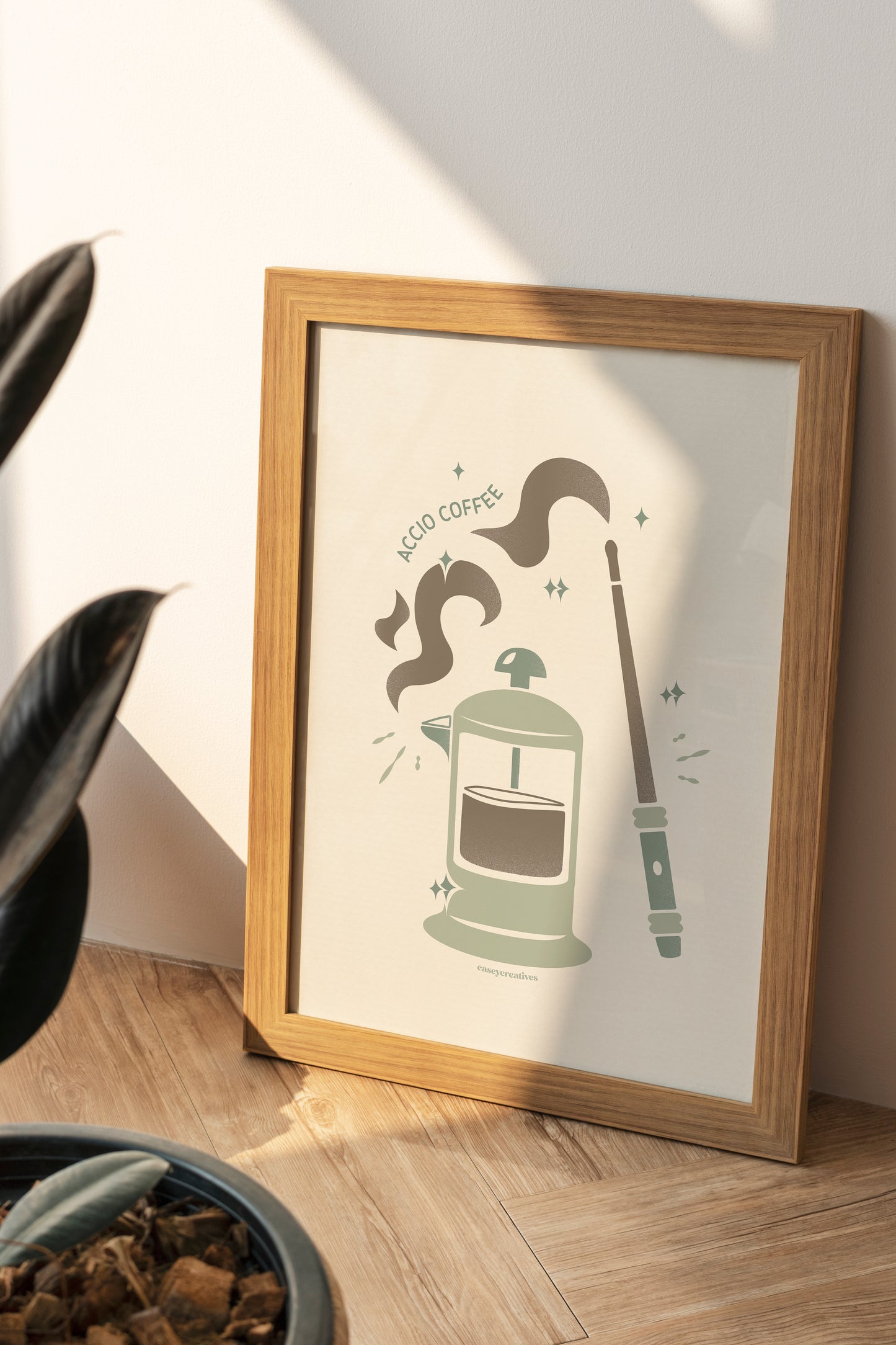 Wizard Sweets Art Print | Magical French Press Coffee Poster