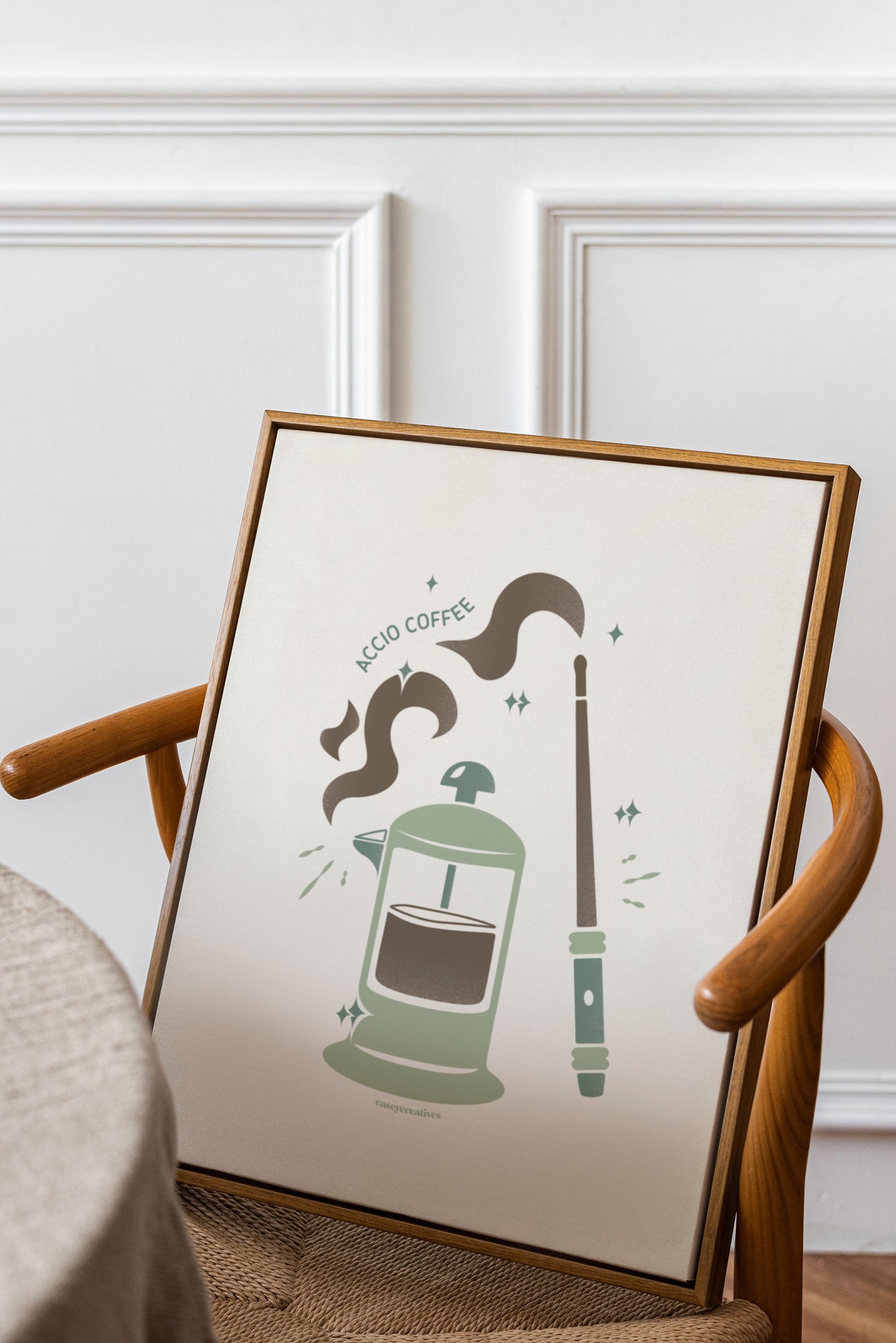 Wizard Sweets Art Print | Magical French Press Coffee Poster