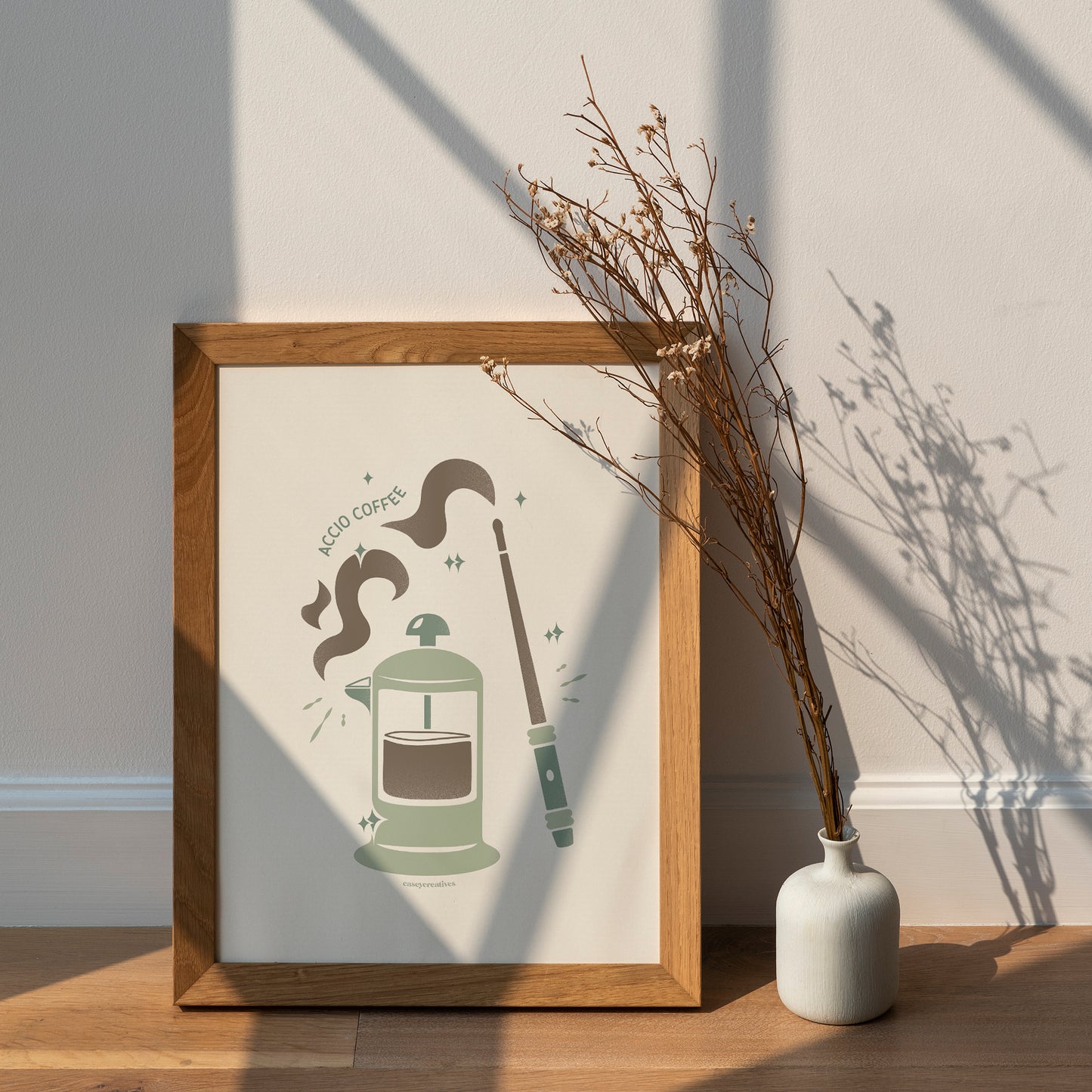 Wizard Sweets Art Print | Magical French Press Coffee Poster