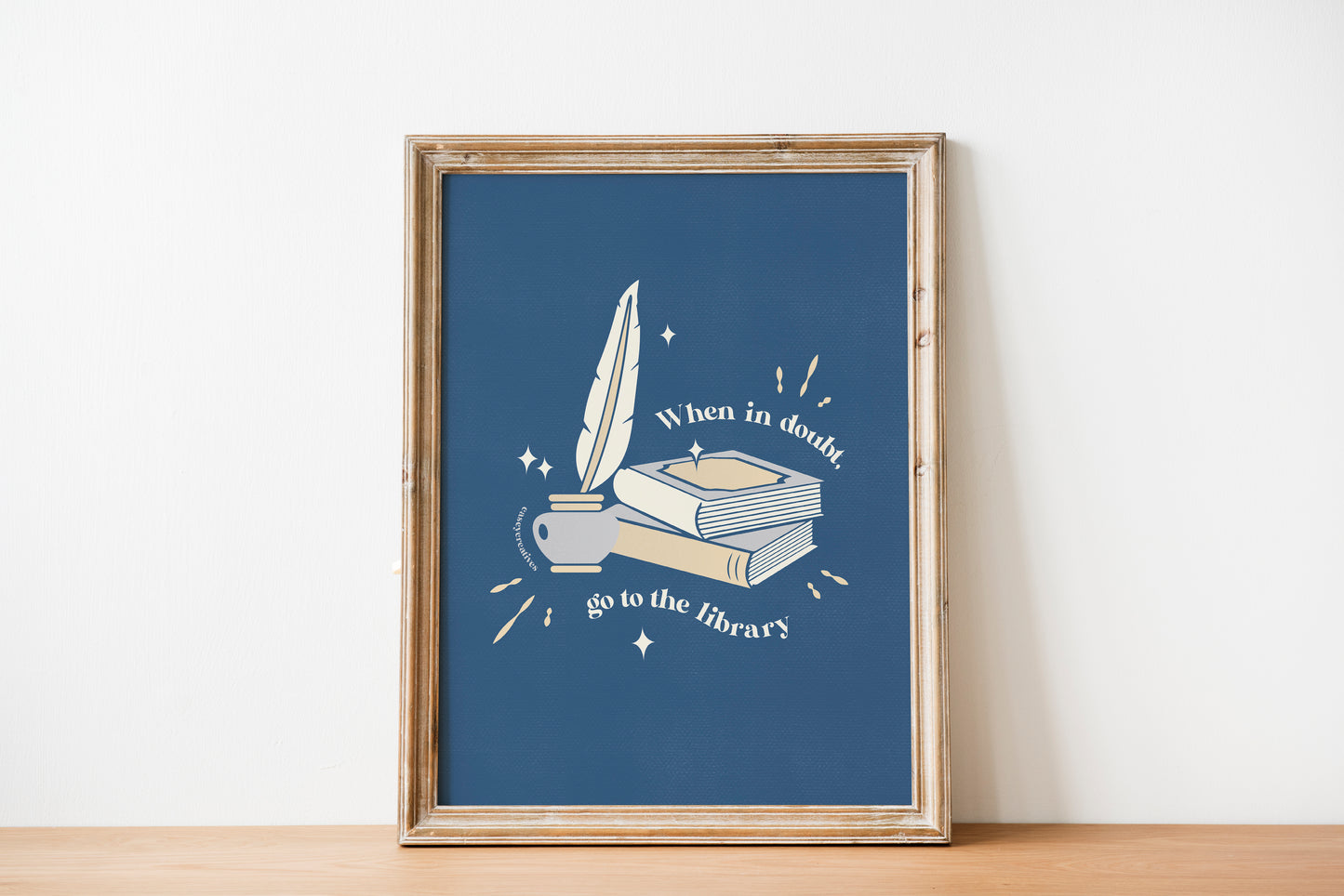 Wizards Library Poster | When in doubt Go the Library Quote Print