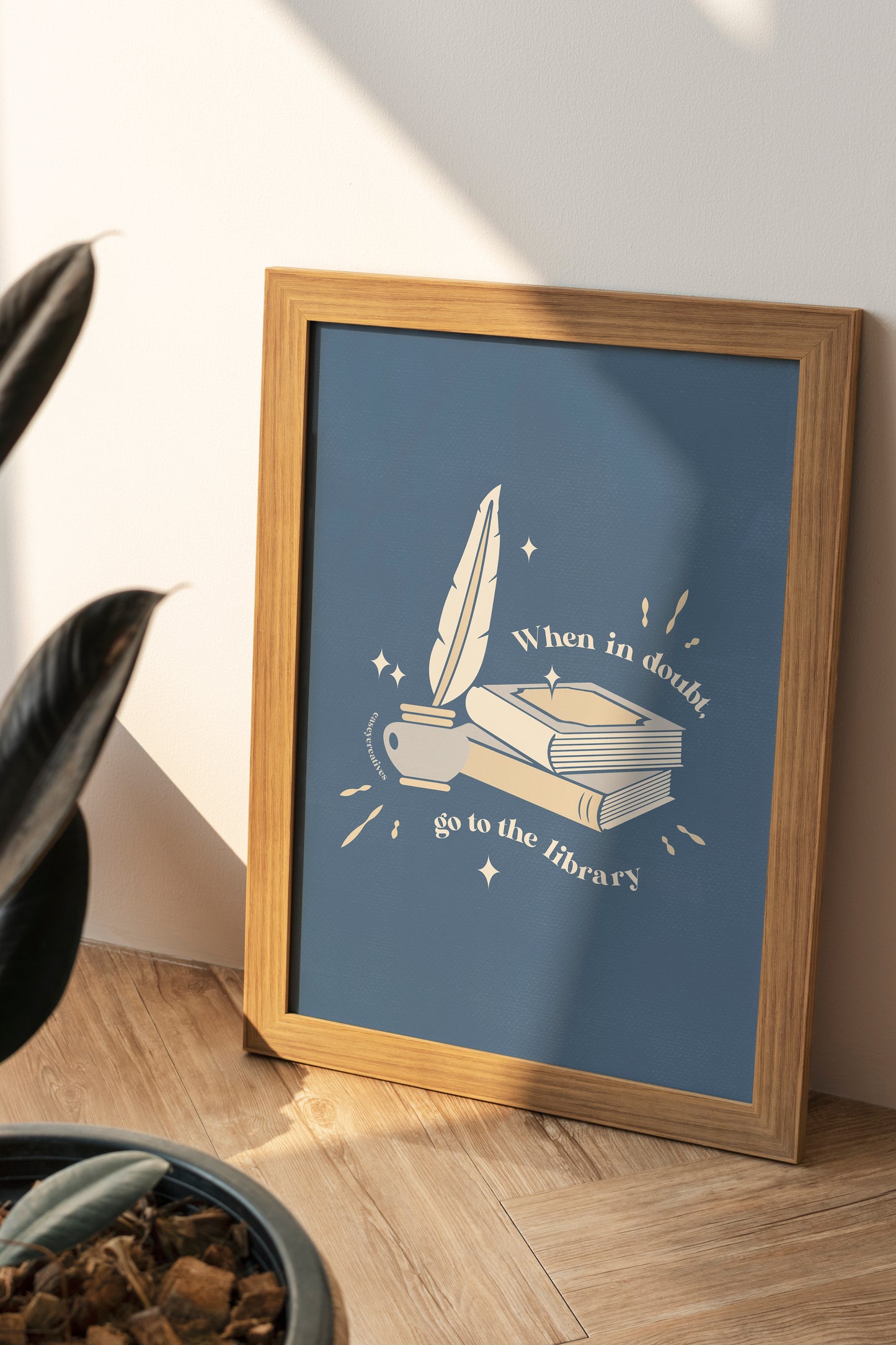 Wizards Library Poster | When in doubt Go the Library Quote Print