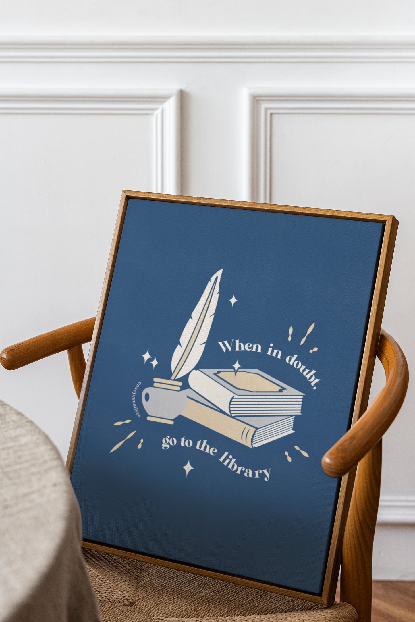 Wizards Library Poster | When in doubt Go the Library Quote Print