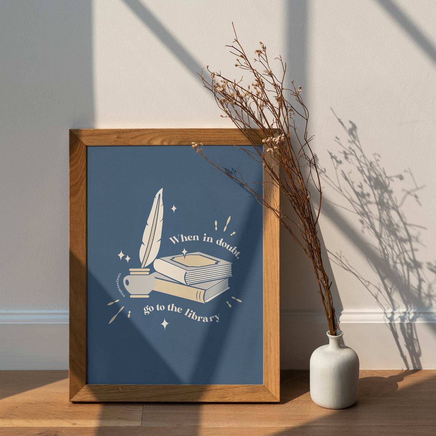 Wizards Library Poster | When in doubt Go the Library Quote Print