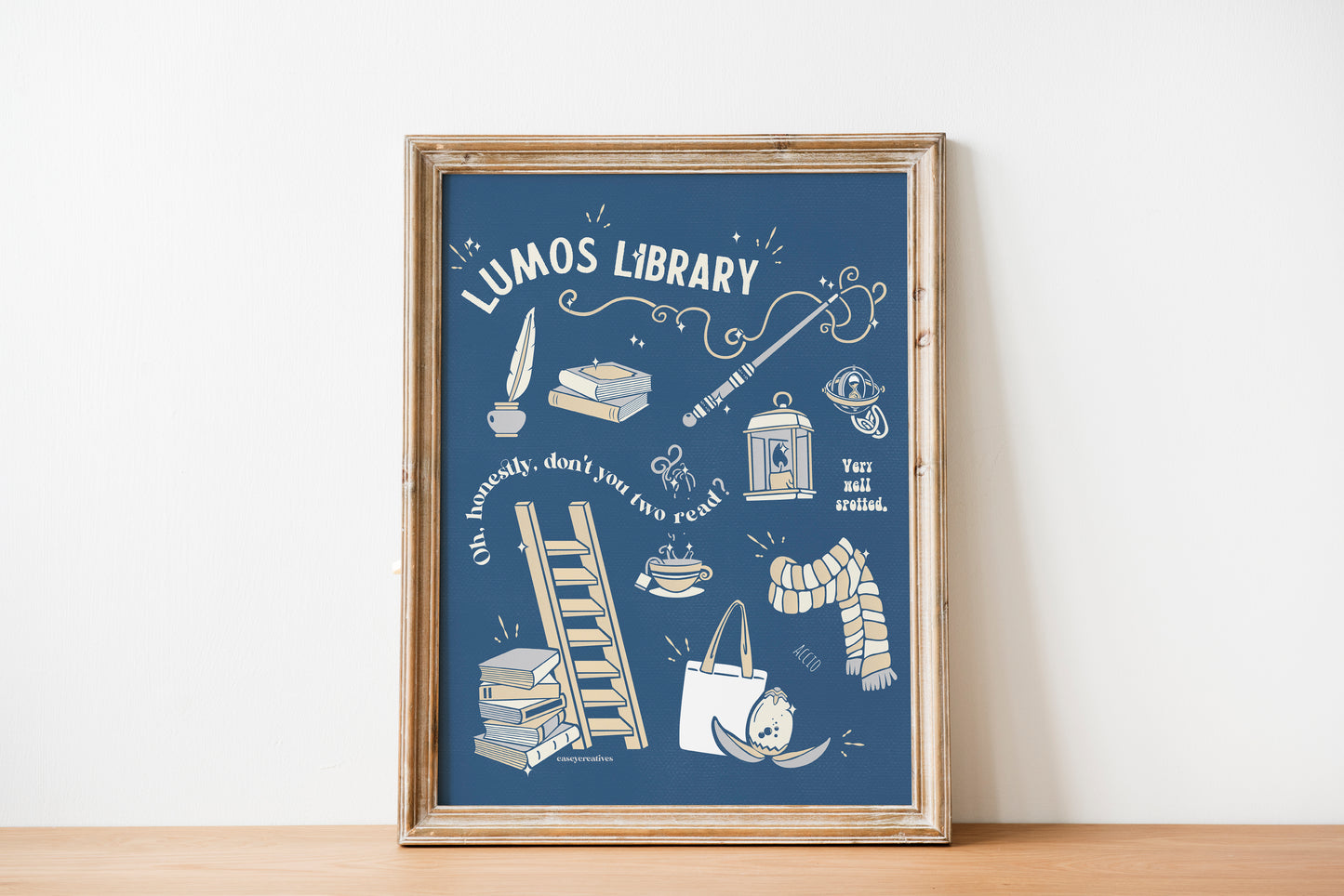 Wizards Library Poster | Lumos Library - Hermione Quotes Print