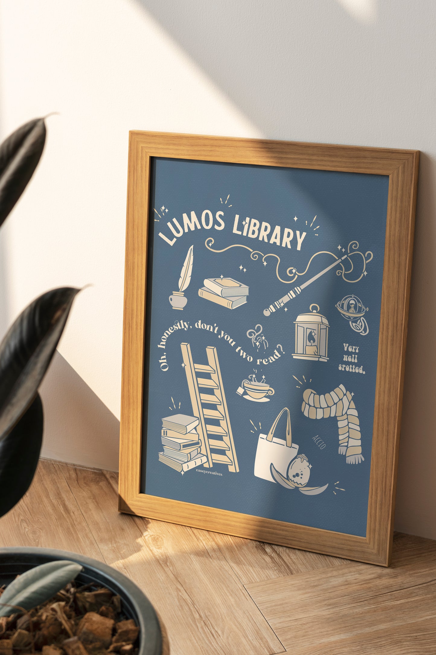 Wizards Library Poster | Lumos Library - Hermione Quotes Print