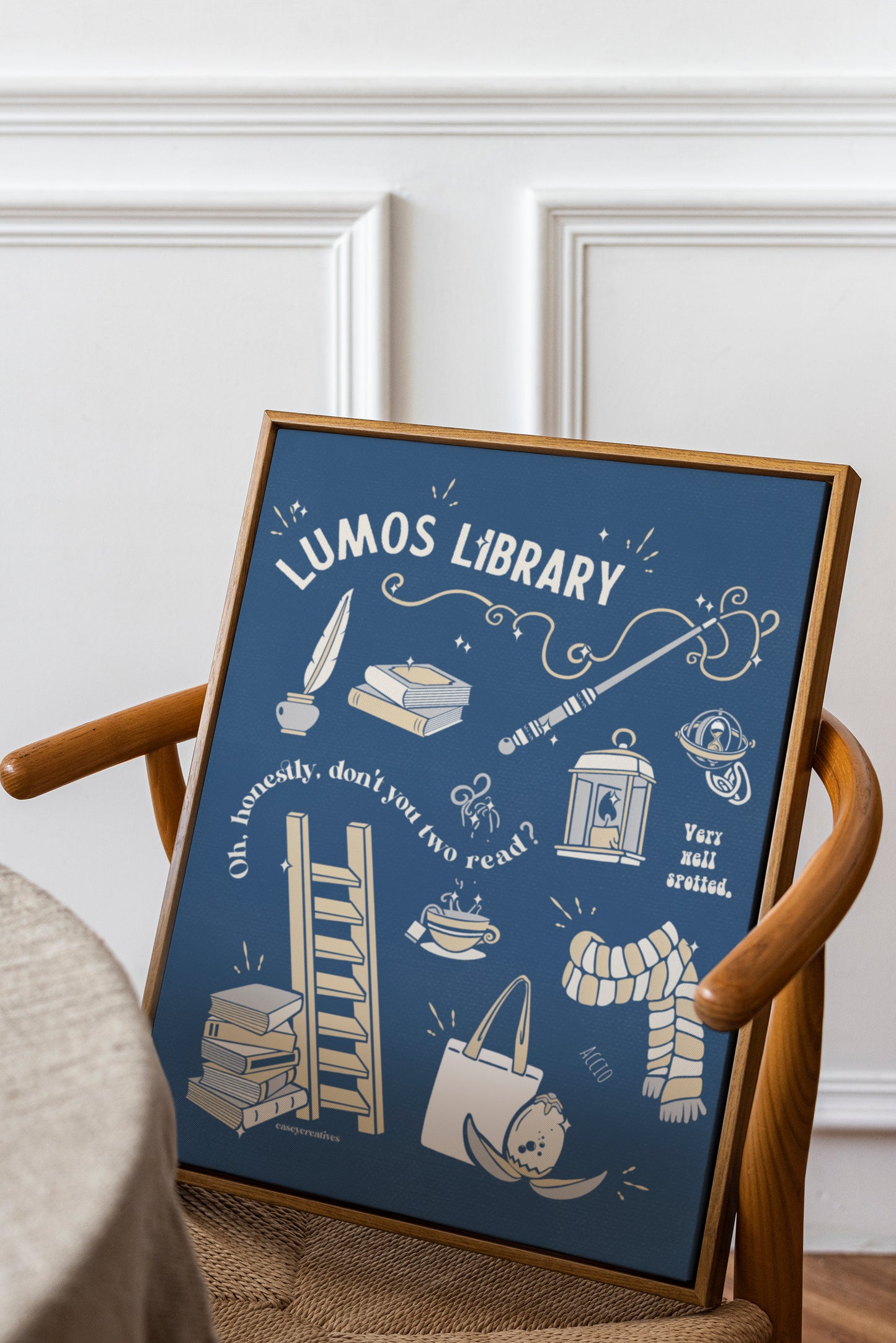 Wizards Library Poster | Lumos Library - Hermione Quotes Print