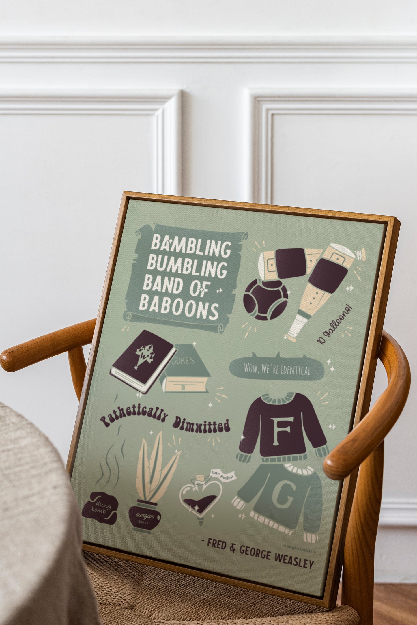 Weasley Twins Poster | Babbling Bumbling Band of Baboons Wizards Art Print