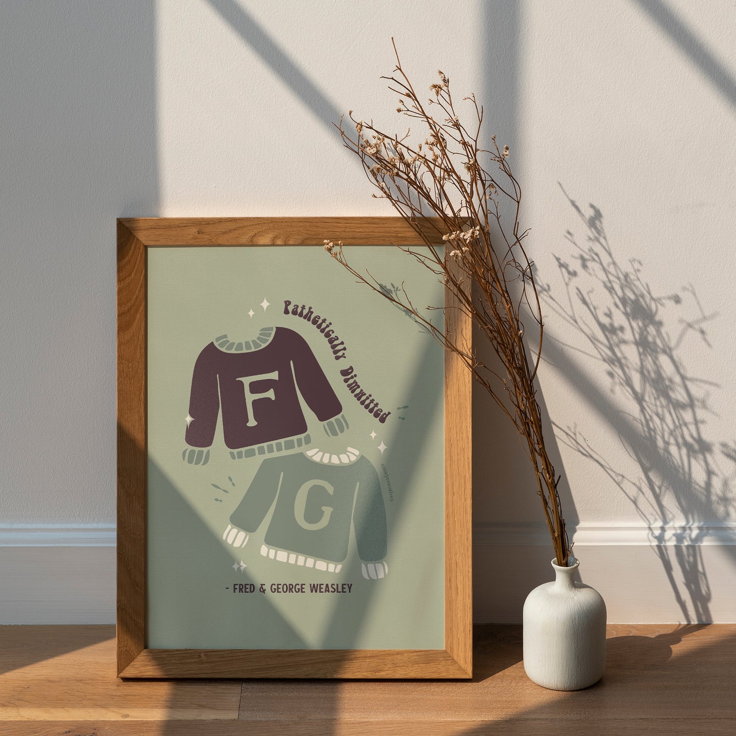 Weasley Twins Poster | Pathetically Dimwitted Quote Print