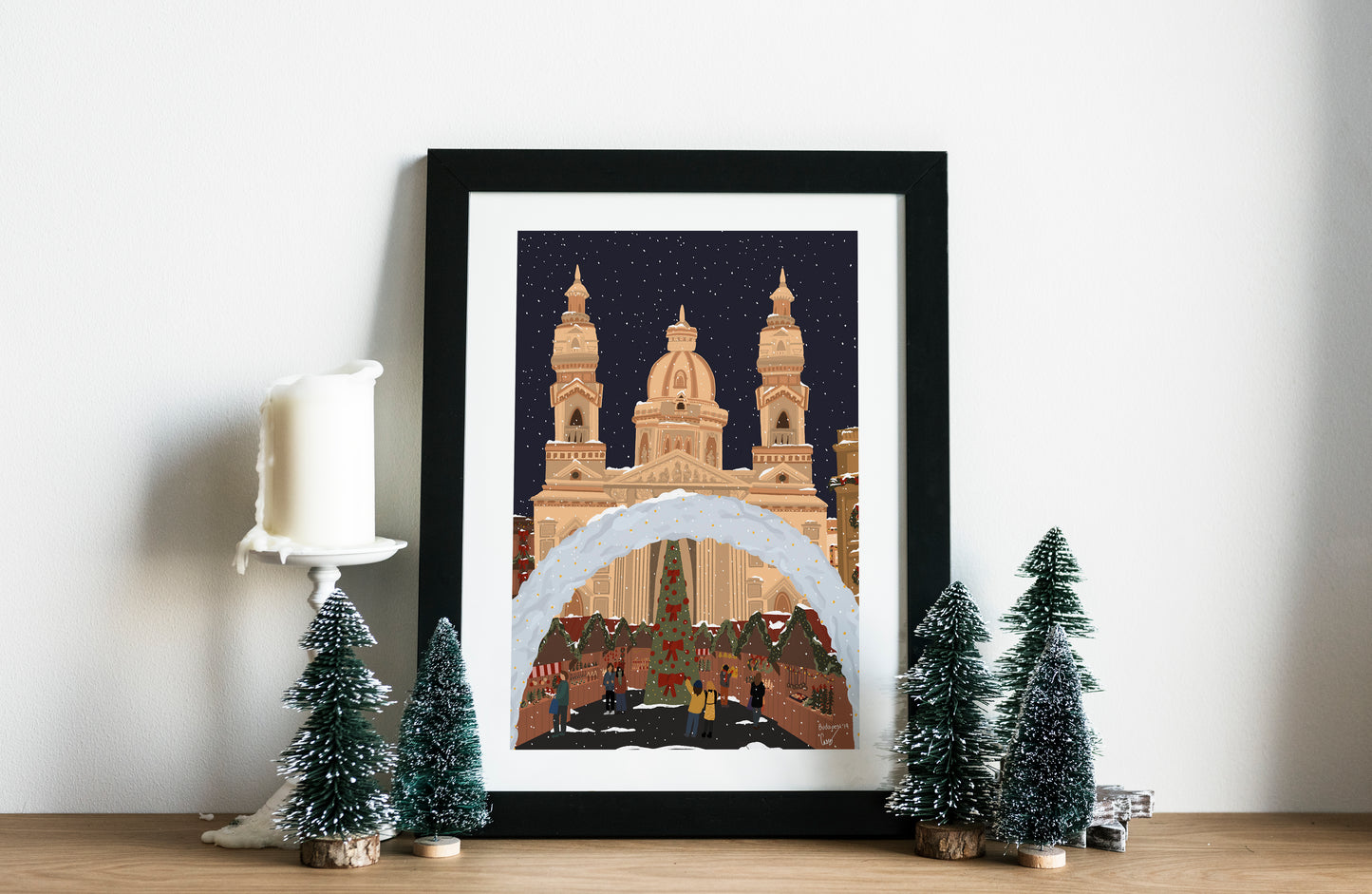 Christmas Poster - European Christmas Market | Holiday Quote Print