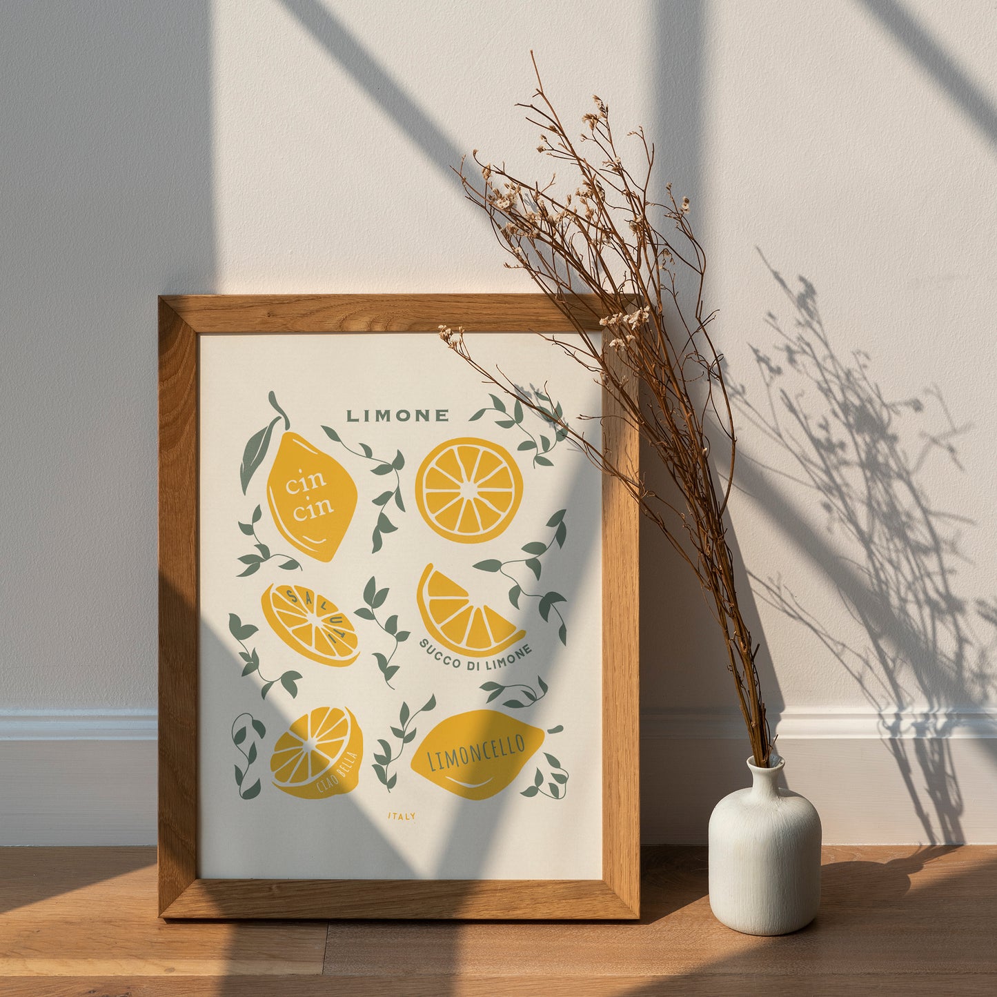 European Summer Travel Poster | Italy Travel Italy Lemons Art Print