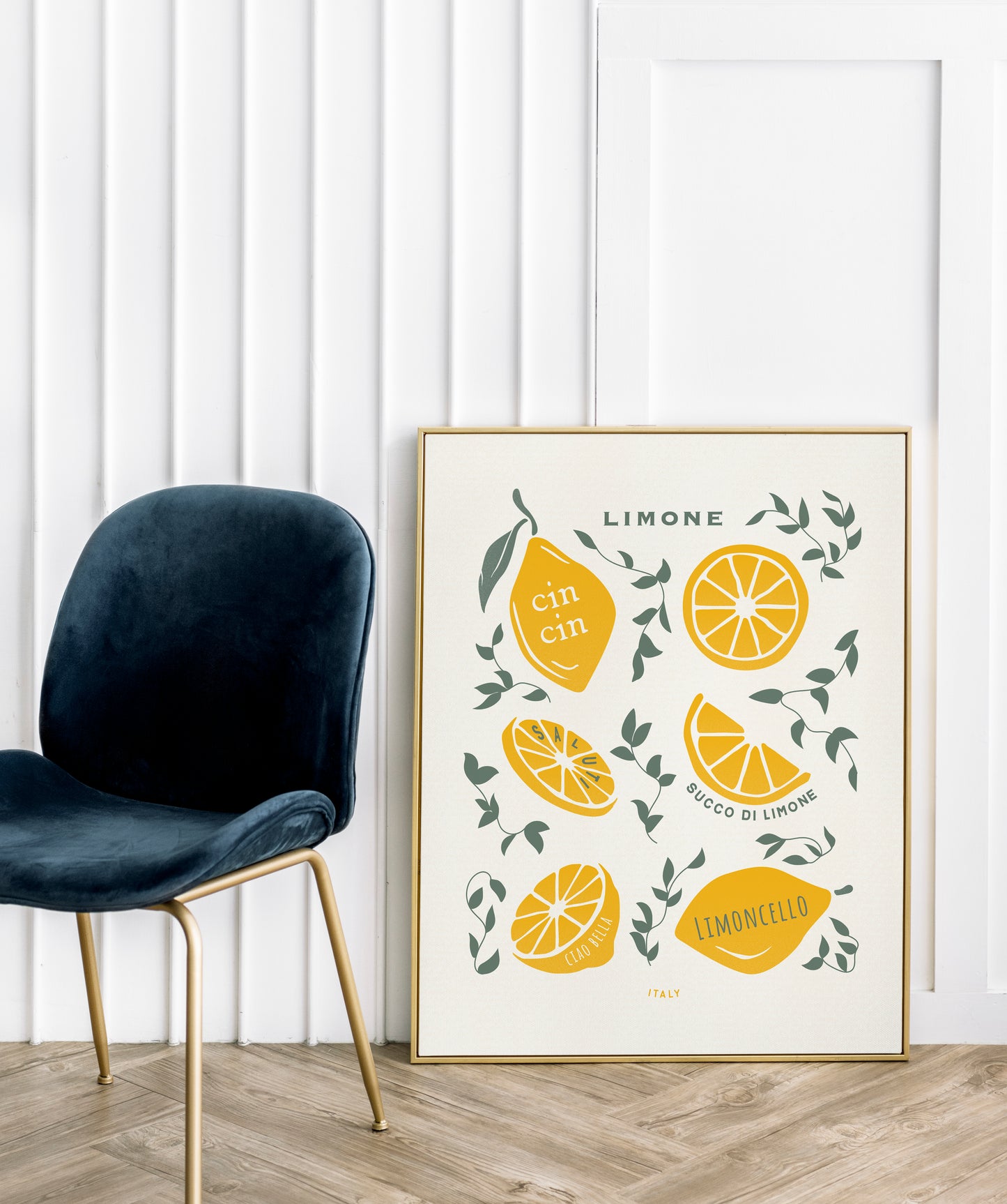 European Summer Travel Poster | Italy Travel Italy Lemons Art Print