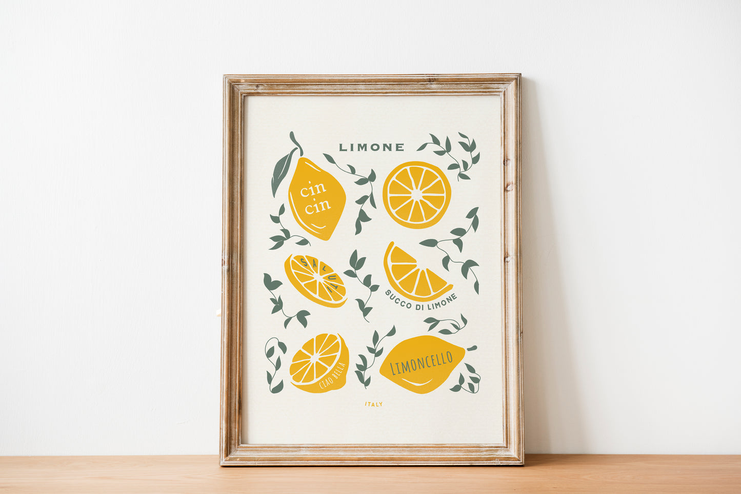 European Summer Travel Poster | Italy Travel Italy Lemons Art Print