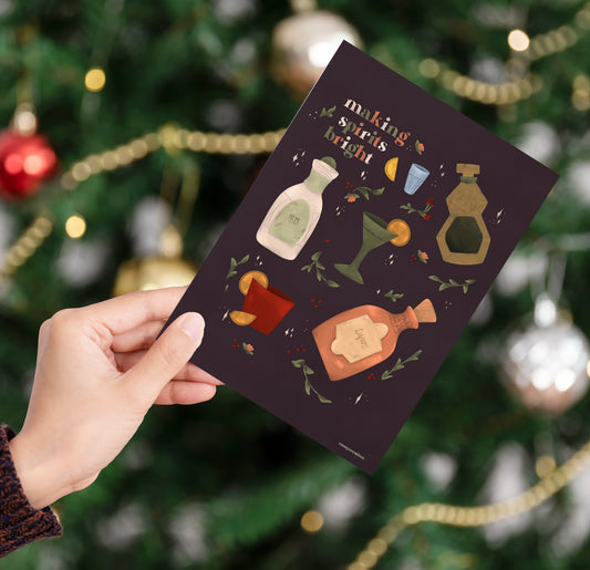 Christmas Card - Making Spirits Bright | Holiday Card