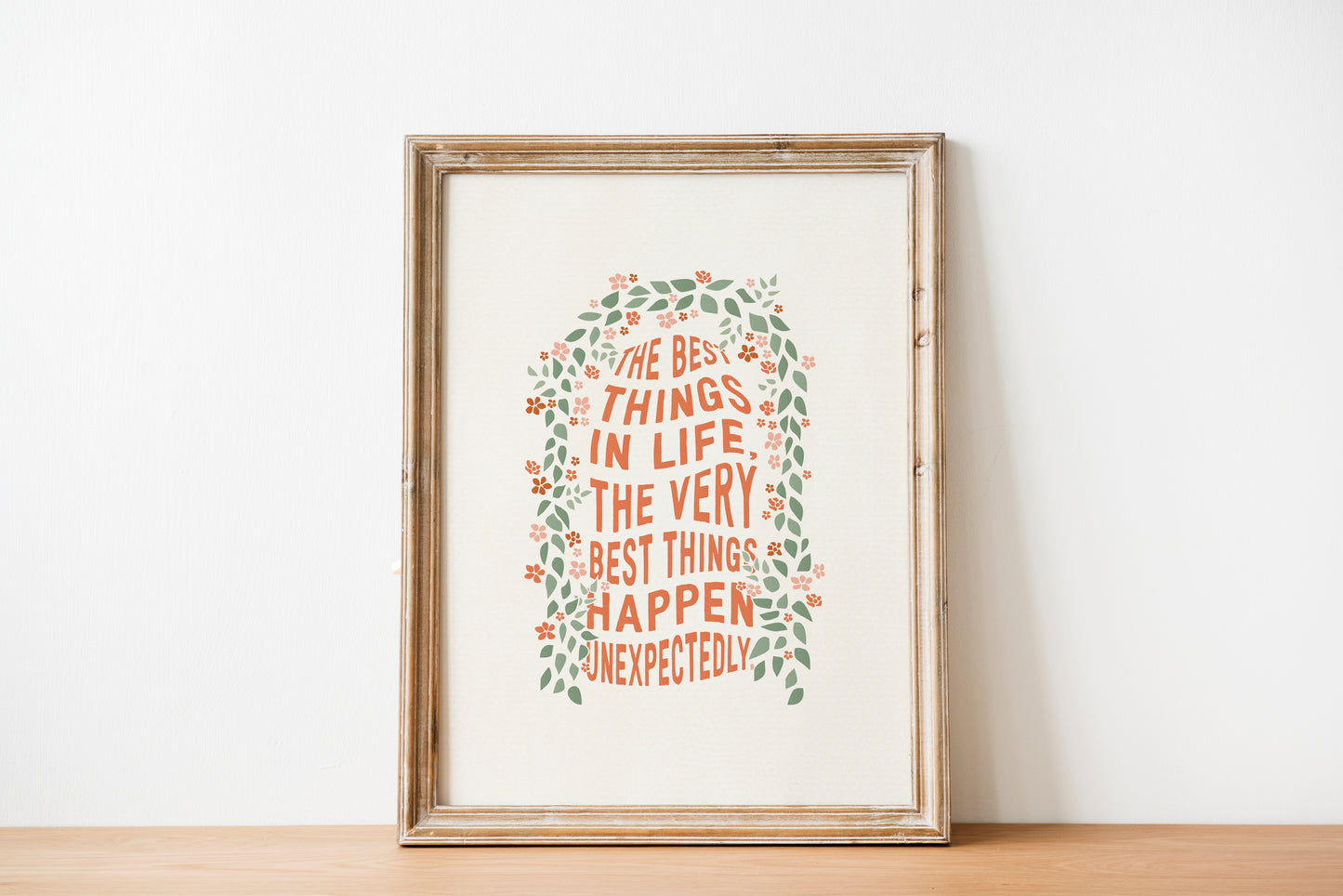 Mamma Mia Print | The Best Things in Life Happen Unexpectedly Poster