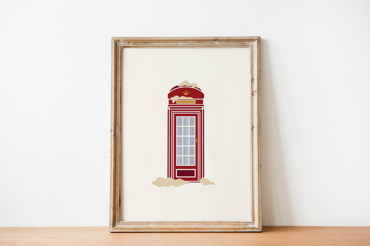 Wizards Christmas Poster | Snowy Ministry Telephone Booth Print