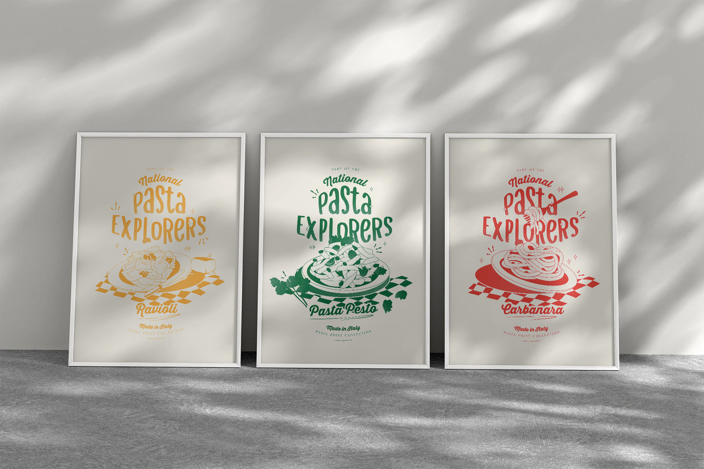 Retro Pasta Ravioli Poster | Italian Pasta Art Print