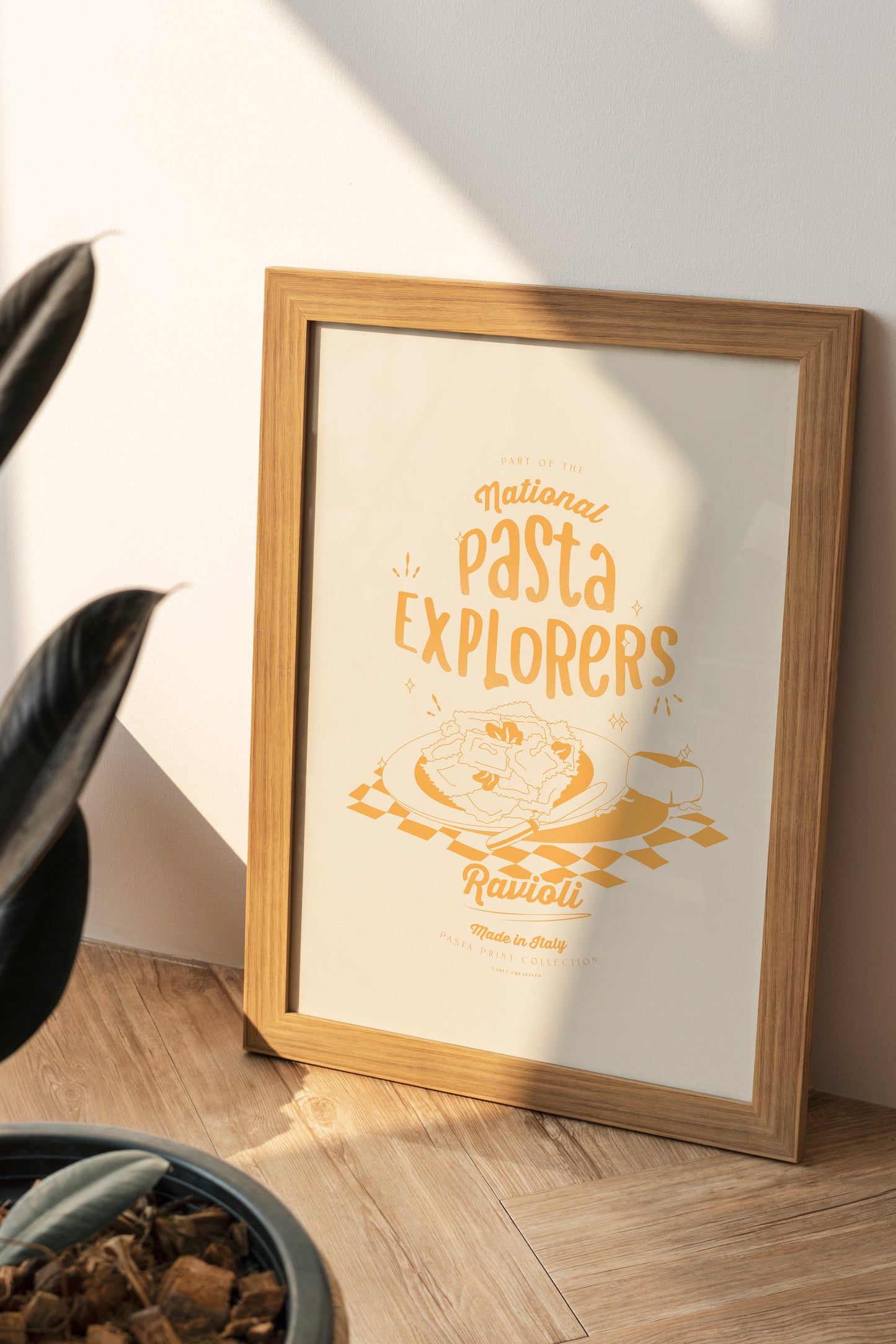 Retro Pasta Ravioli Poster | Italian Pasta Art Print