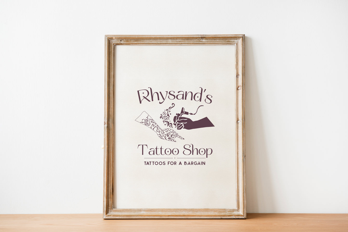 A Court of Thorns and Roses Series Poster | Character | Rhysand's Tattoo Shop Print | Sarah J. Mass Art | ACOTAR | Tattoos for a Bargain | ACOTAR Poster