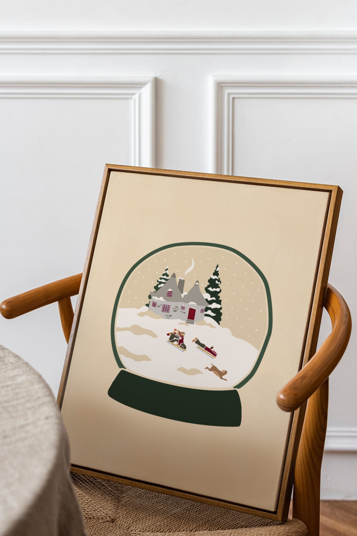 Wizards Christmas Poster | Sledding at Hagrids Snowglobe Print