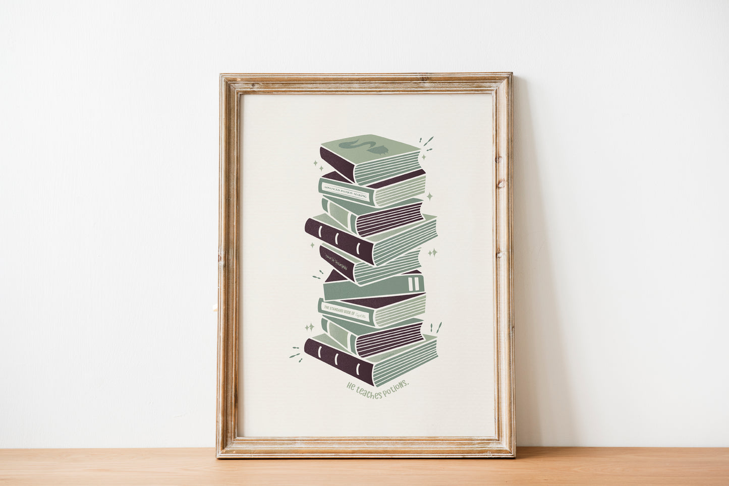 Potions Professor Nose in a Book Poster | Wizard Art Print