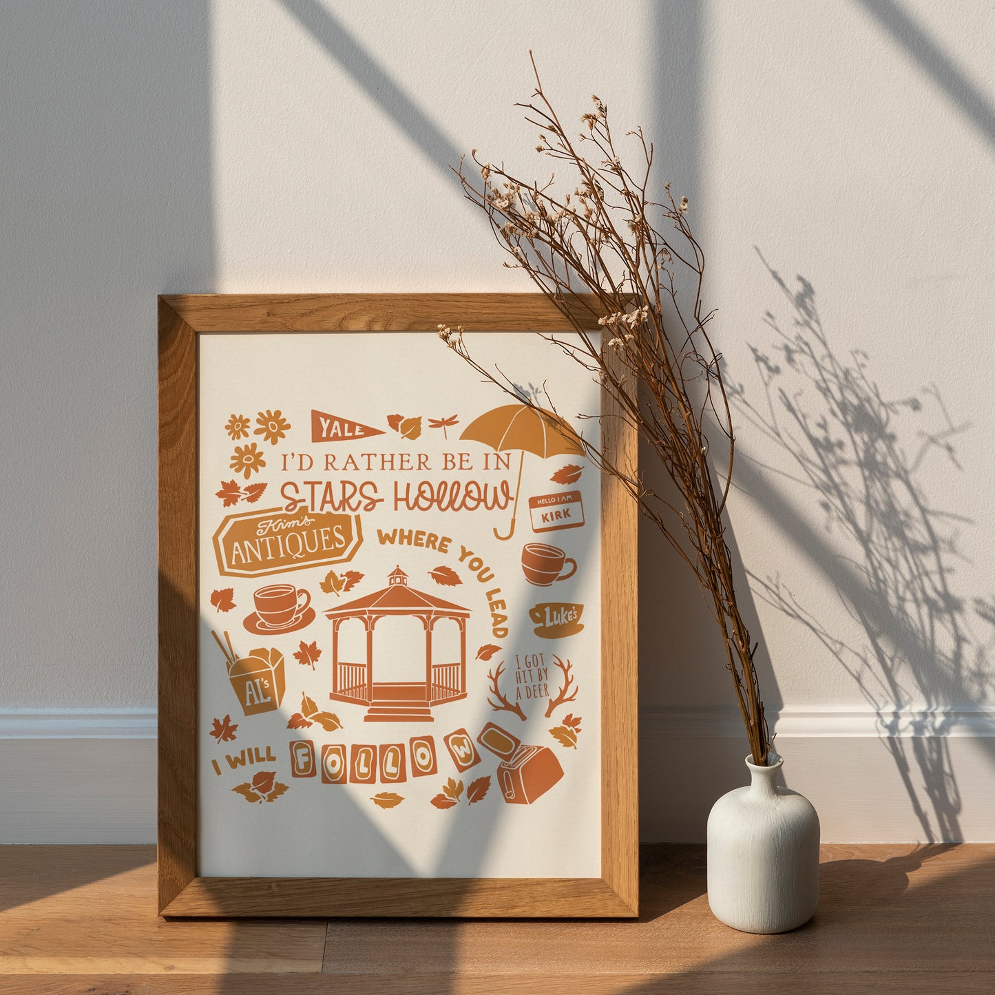 Gilmore Girls Inspired Print | I'd Rather be in Stars Hollow Poster