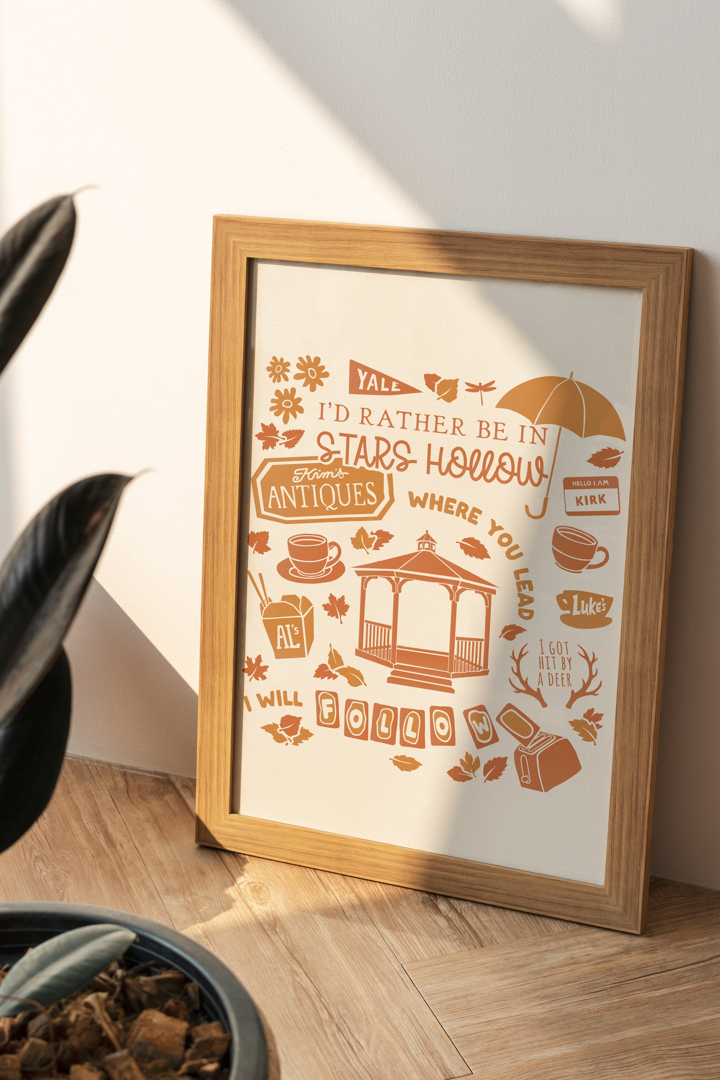 Gilmore Girls Inspired Print | I'd Rather be in Stars Hollow Poster