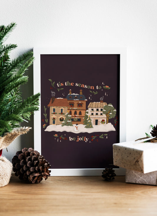 Christmas Poster - Tis the Season | Holiday Quote Print