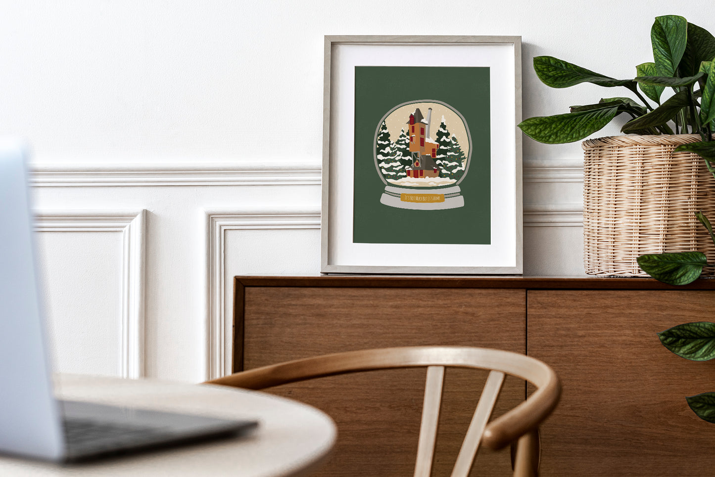 Wizards Christmas Poster | Christmas at the Weasleys Snowglobe Print