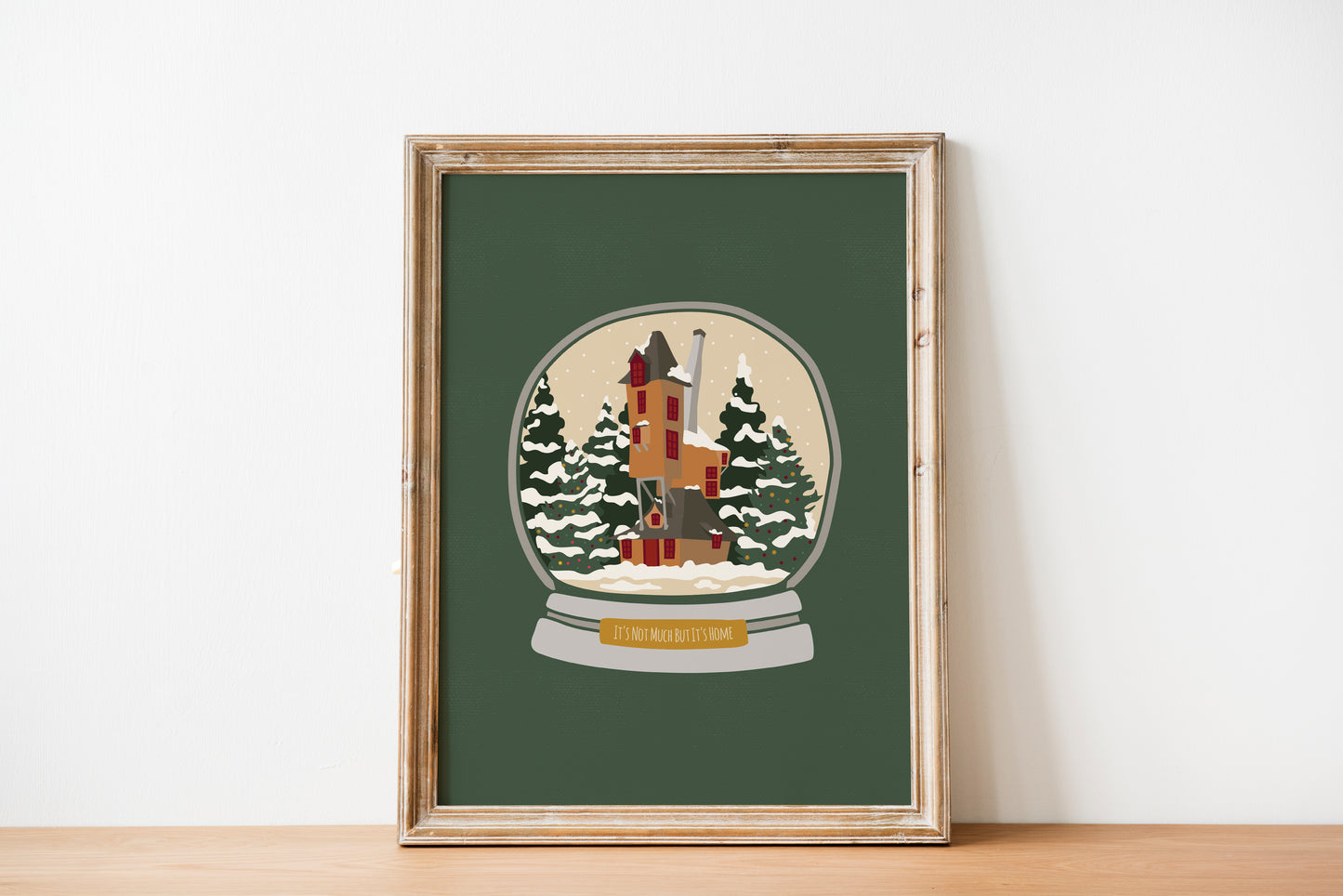 Wizards Christmas Poster | Christmas at the Weasleys Snowglobe Print