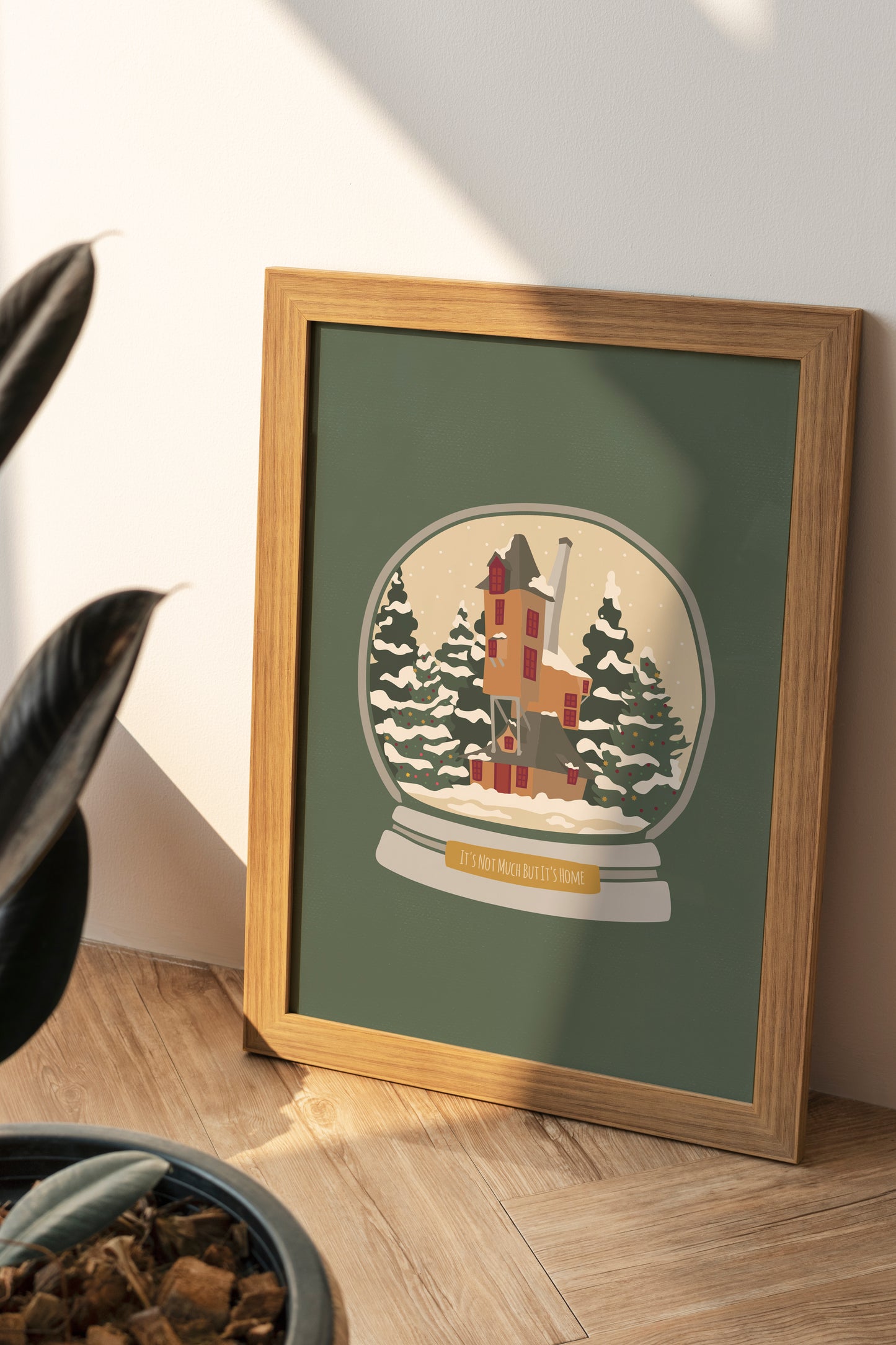 Wizards Christmas Poster | Christmas at the Weasleys Snowglobe Print