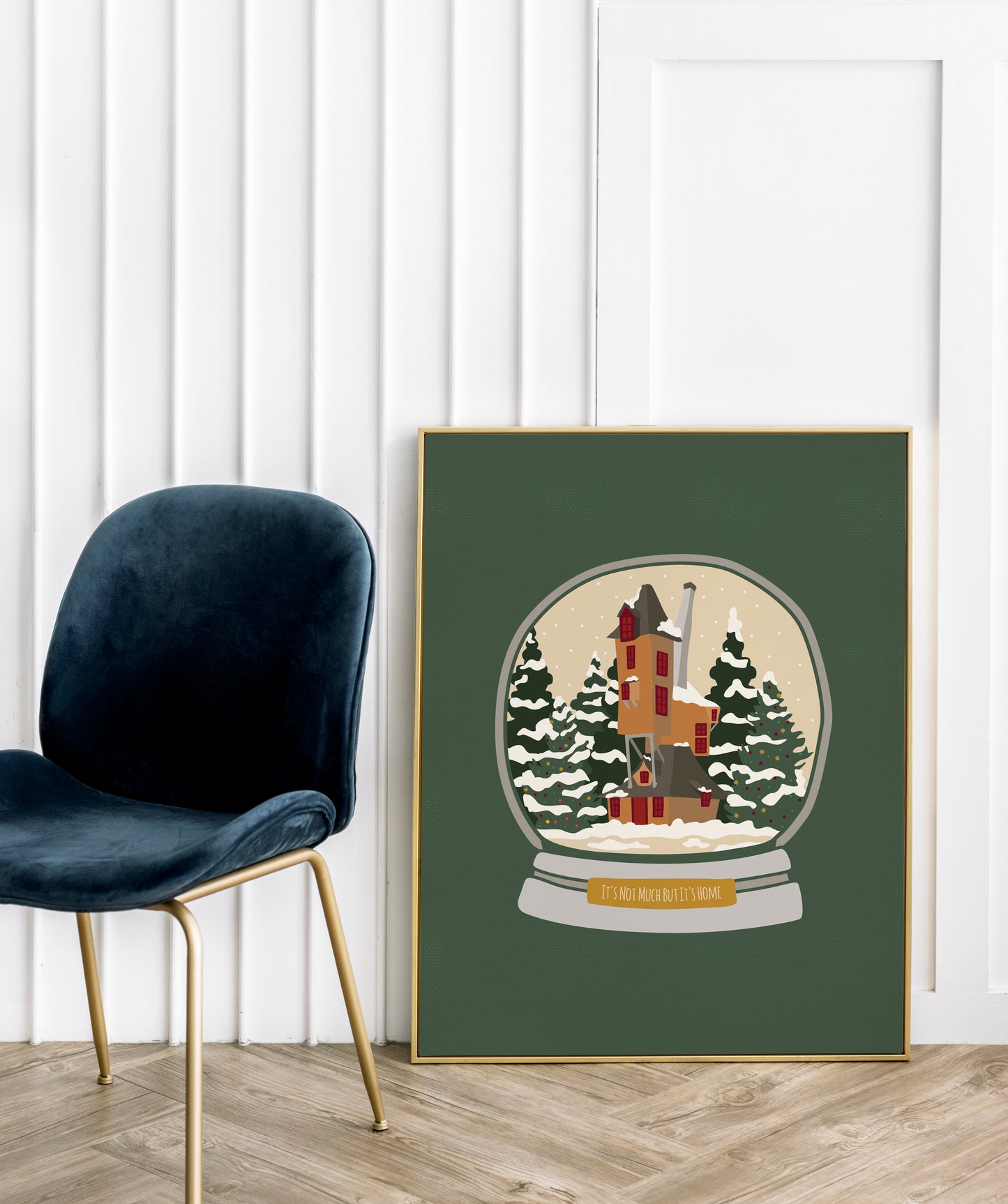 Wizards Christmas Poster | Christmas at the Weasleys Snowglobe Print