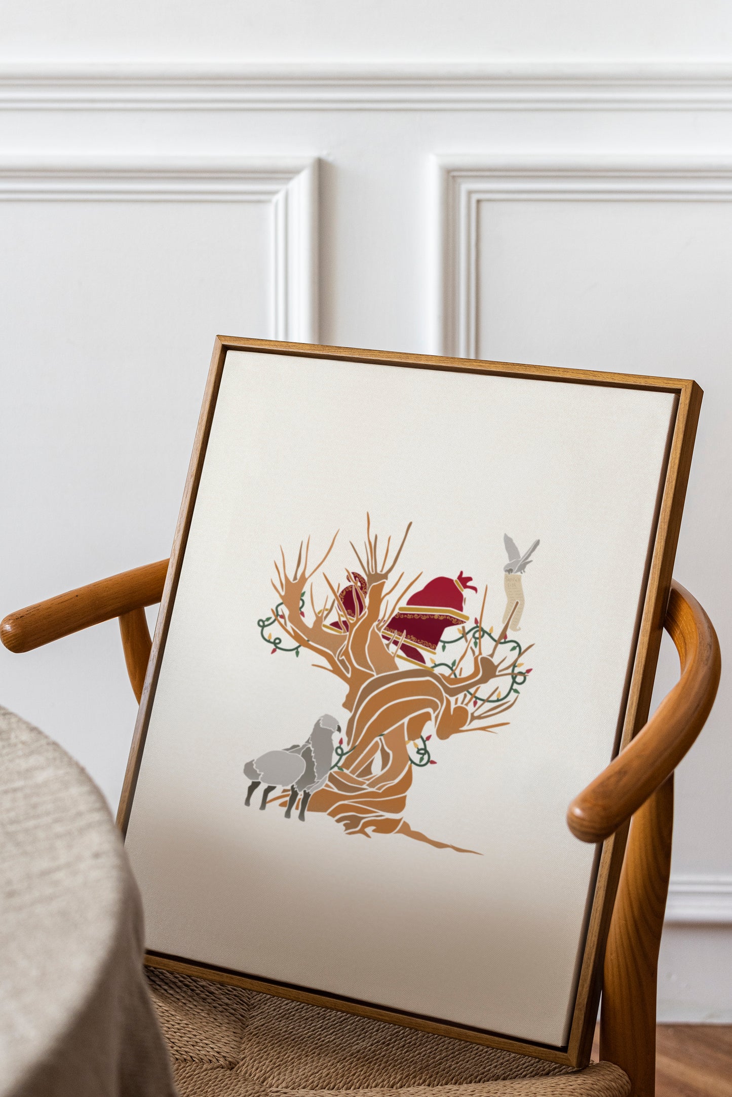 Wizards Christmas Poster | Snowy Willow Tree Print