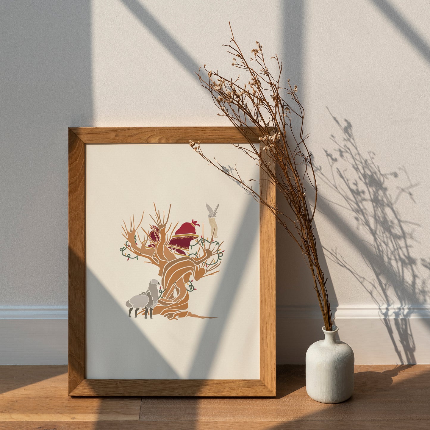 Wizards Christmas Poster | Snowy Willow Tree Print