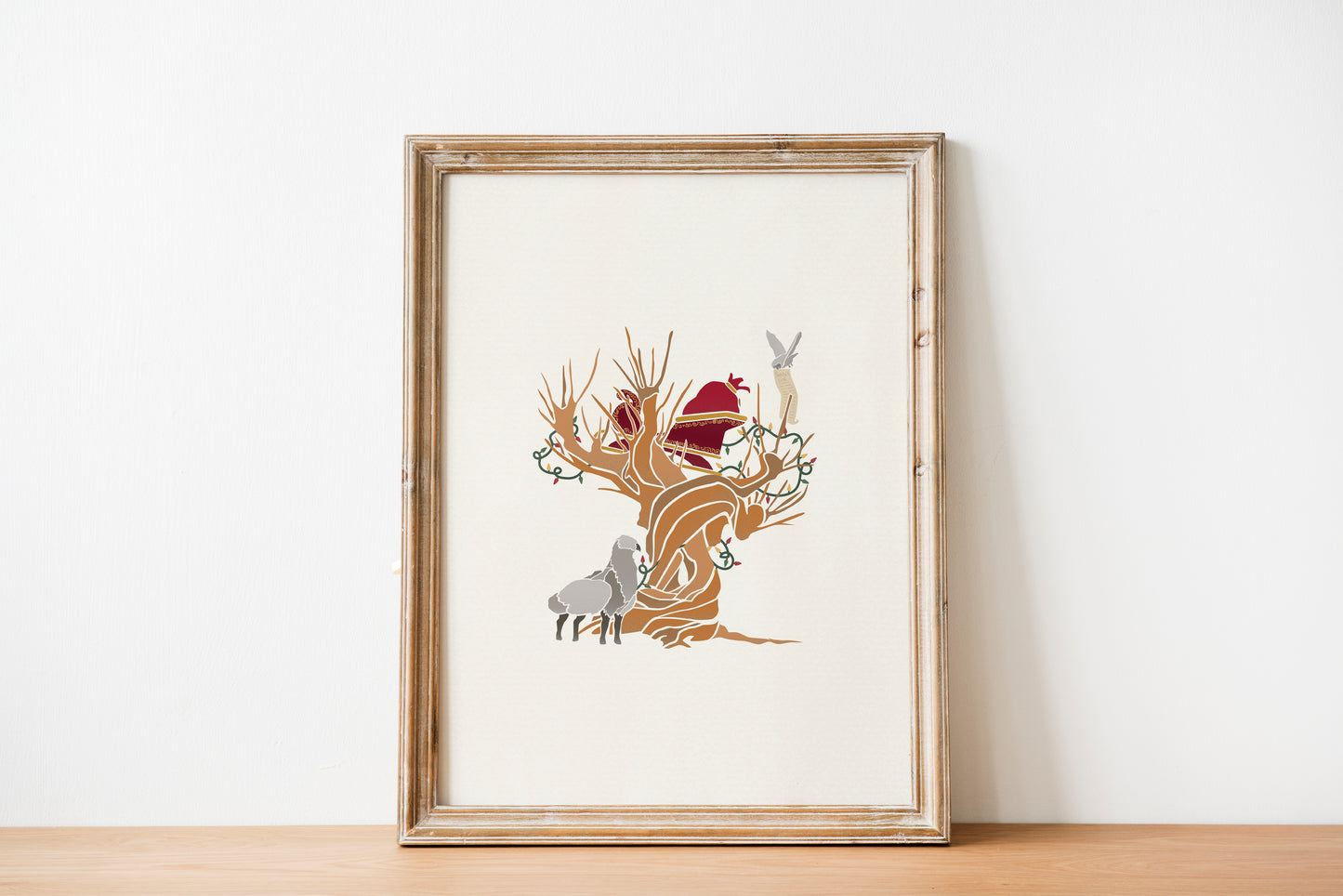 Wizards Christmas Poster | Snowy Willow Tree Print