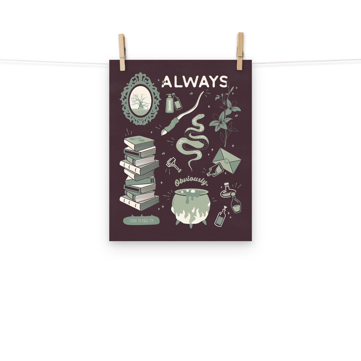 Potions Professor Aesthetic with Quotes Poster | Wizard Art Print