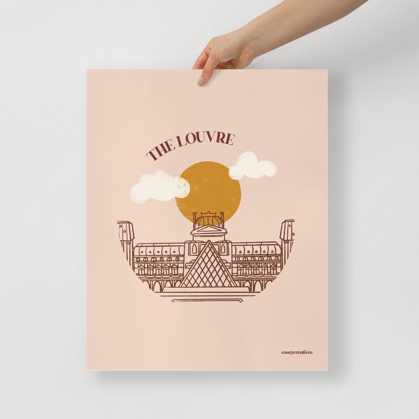 European Travel Line Art | The Lourve Poster