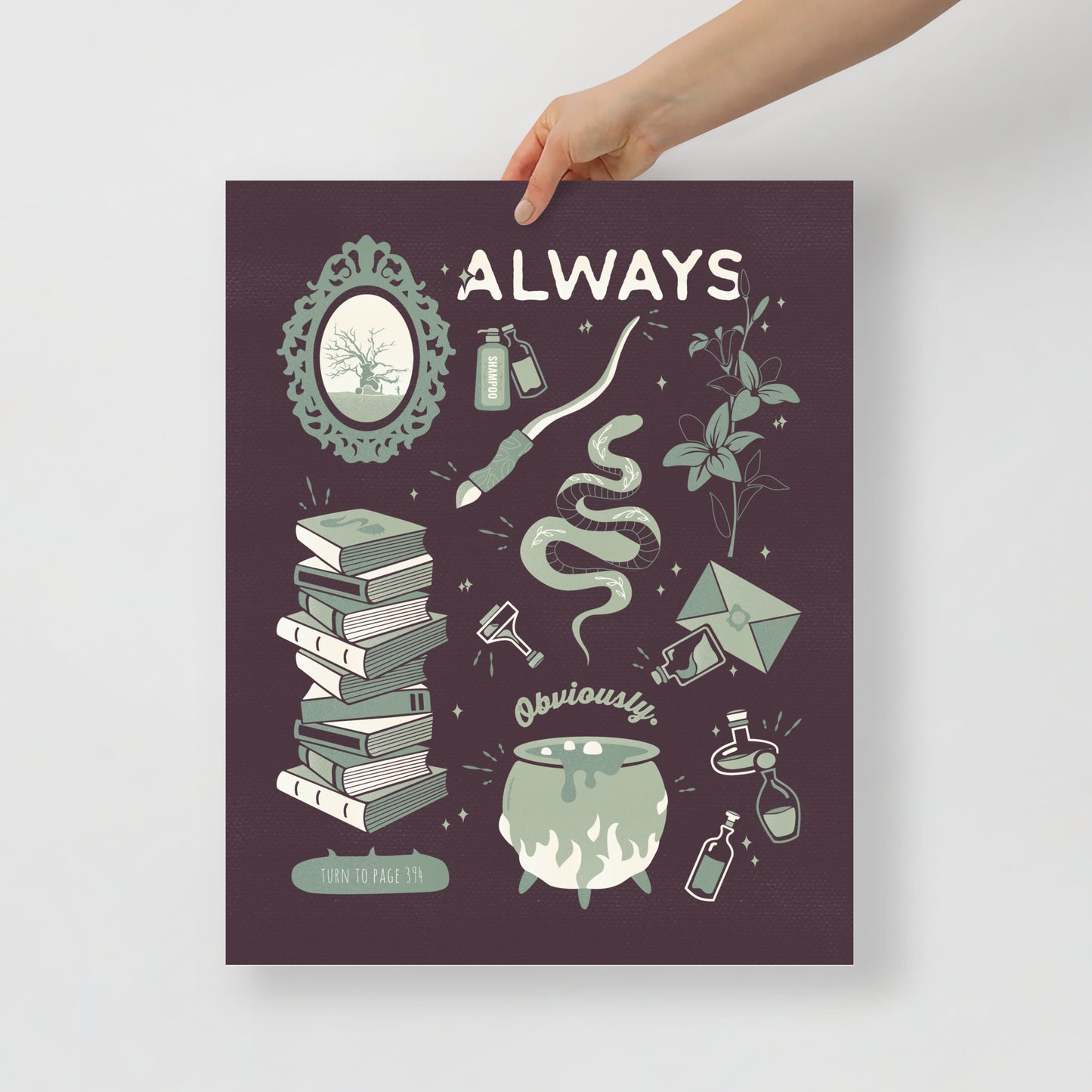 Potions Professor Aesthetic with Quotes Poster | Wizard Art Print