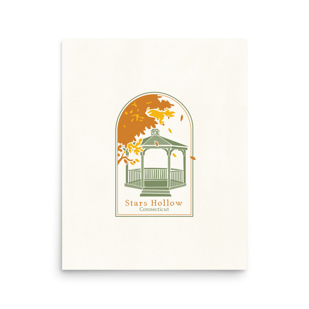 Gilmore Girls Quote Inspired Print | Stars Hollow Gazebo Poster